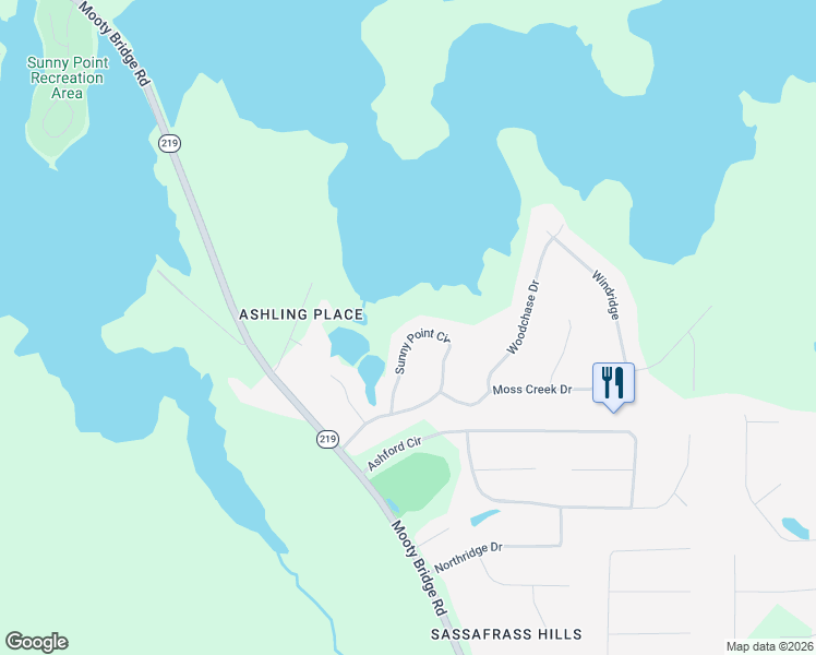 map of restaurants, bars, coffee shops, grocery stores, and more near 130 Sunny Point Circle in LaGrange