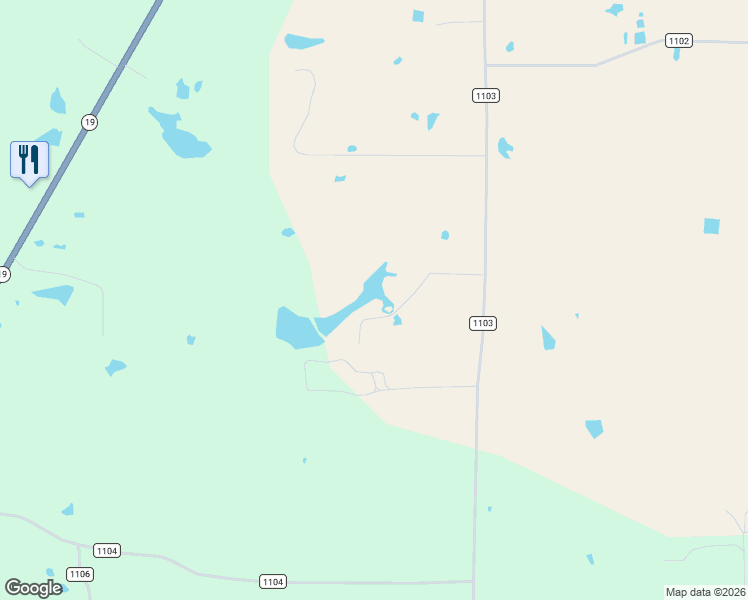 map of restaurants, bars, coffee shops, grocery stores, and more near 2704 County Road 1103 in Sulphur Springs