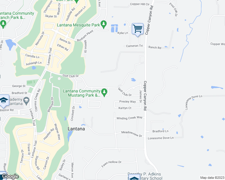 map of restaurants, bars, coffee shops, grocery stores, and more near 1440 Golf Club Drive in Lantana