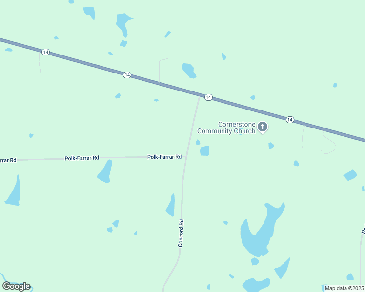 map of restaurants, bars, coffee shops, grocery stores, and more near Concord Road in Macon