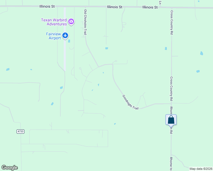 map of restaurants, bars, coffee shops, grocery stores, and more near 160 Goodnight Trail in Rhome
