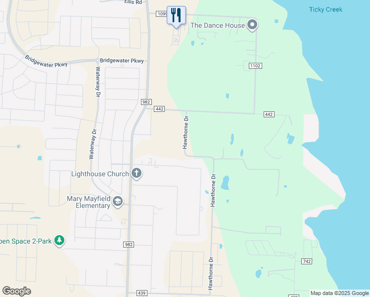 map of restaurants, bars, coffee shops, grocery stores, and more near 5855 County Road 441 in Princeton