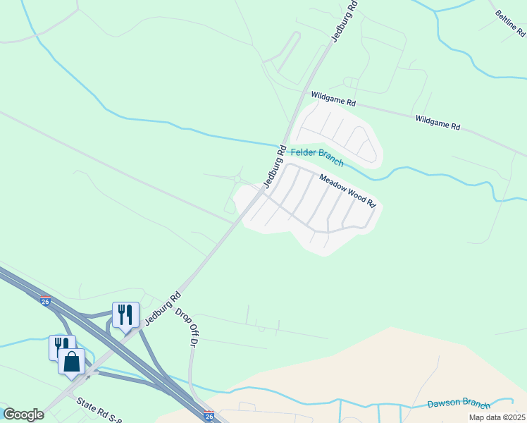 map of restaurants, bars, coffee shops, grocery stores, and more near 108 Deerpath Trail in Summerville