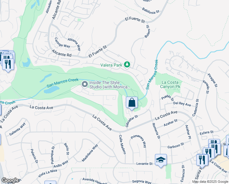 map of restaurants, bars, coffee shops, grocery stores, and more near 2564 Navarra Drive in Carlsbad