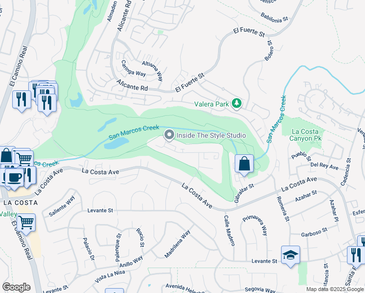 map of restaurants, bars, coffee shops, grocery stores, and more near 2508 Navarra Drive in Carlsbad