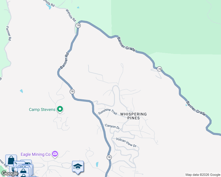 map of restaurants, bars, coffee shops, grocery stores, and more near 1757 Whispering Pines Drive in Julian