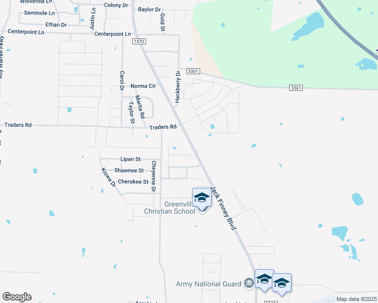 map of restaurants, bars, coffee shops, grocery stores, and more near 126 Arrowhead Drive in Greenville