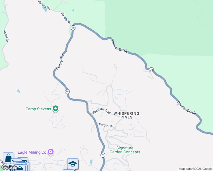 map of restaurants, bars, coffee shops, grocery stores, and more near 1761 Whispering Pines Drive in Julian