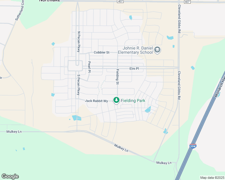map of restaurants, bars, coffee shops, grocery stores, and more near 2413 Rooster Lane in Northlake