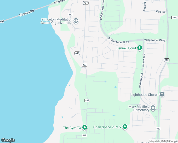 map of restaurants, bars, coffee shops, grocery stores, and more near 5897 County Road 437 in Princeton