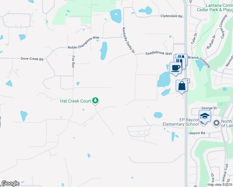 map of restaurants, bars, coffee shops, grocery stores, and more near 1096 Roadrunner Road in Bartonville