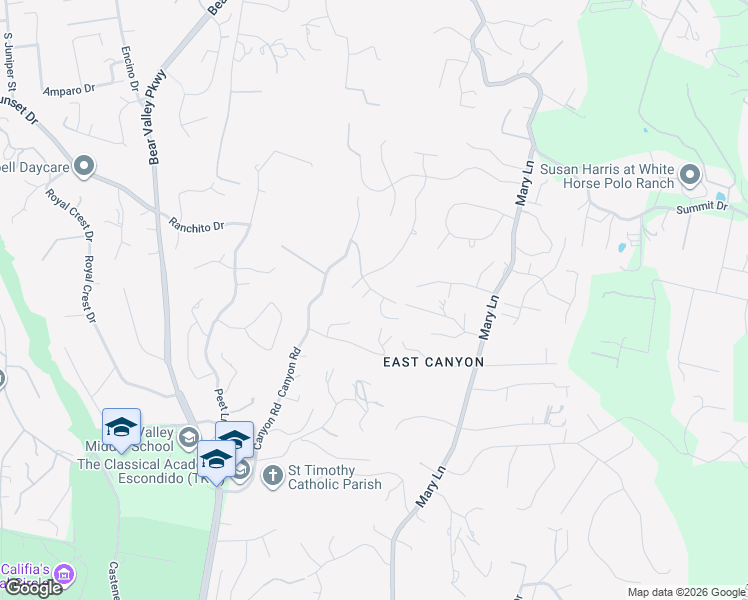 map of restaurants, bars, coffee shops, grocery stores, and more near in Escondido