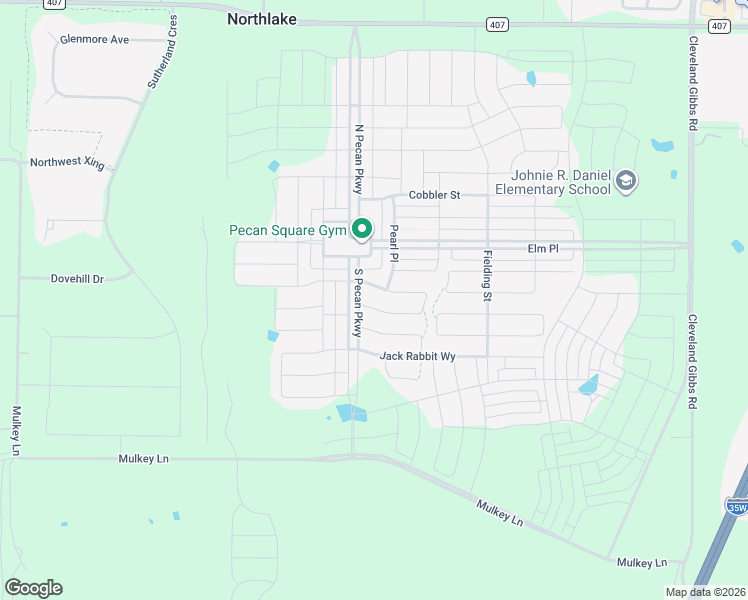 map of restaurants, bars, coffee shops, grocery stores, and more near 2628 Atticus Way in Northlake