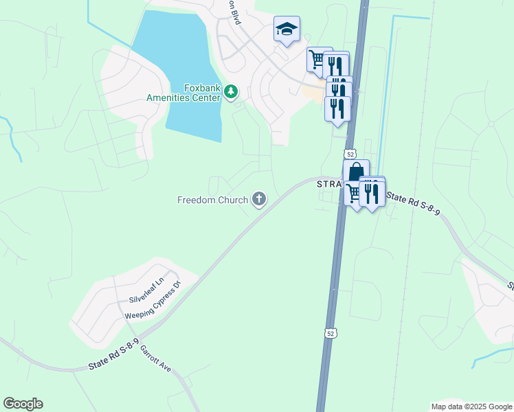 map of restaurants, bars, coffee shops, grocery stores, and more near 1425 Cypress Gardens Road in Moncks Corner