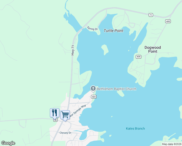 map of restaurants, bars, coffee shops, grocery stores, and more near 250 L and M Trce in Shelby