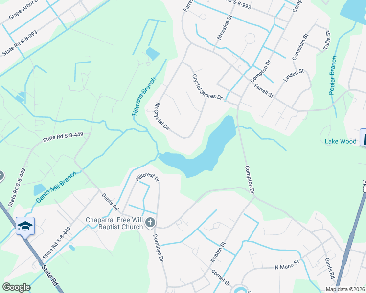 map of restaurants, bars, coffee shops, grocery stores, and more near 616 McCrystal Circle in Moncks Corner