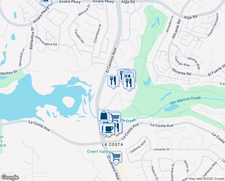 map of restaurants, bars, coffee shops, grocery stores, and more near in Carlsbad