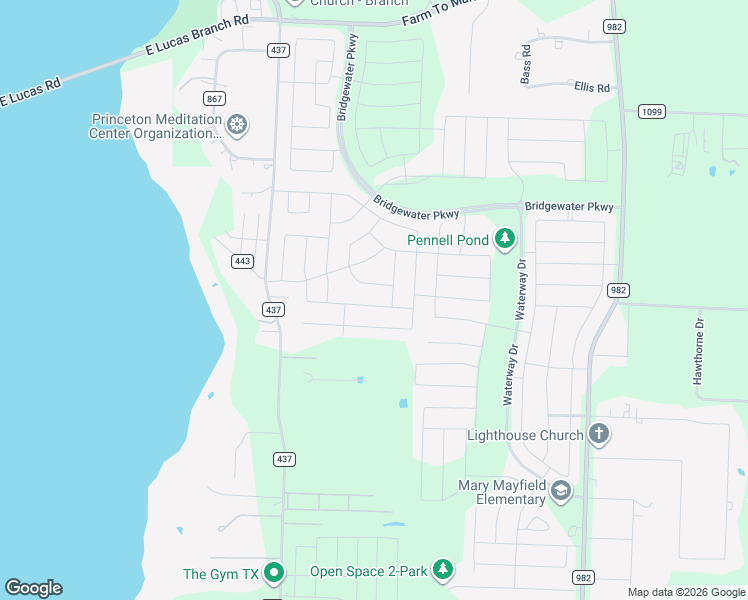 map of restaurants, bars, coffee shops, grocery stores, and more near 5897 County Road 437 in Princeton