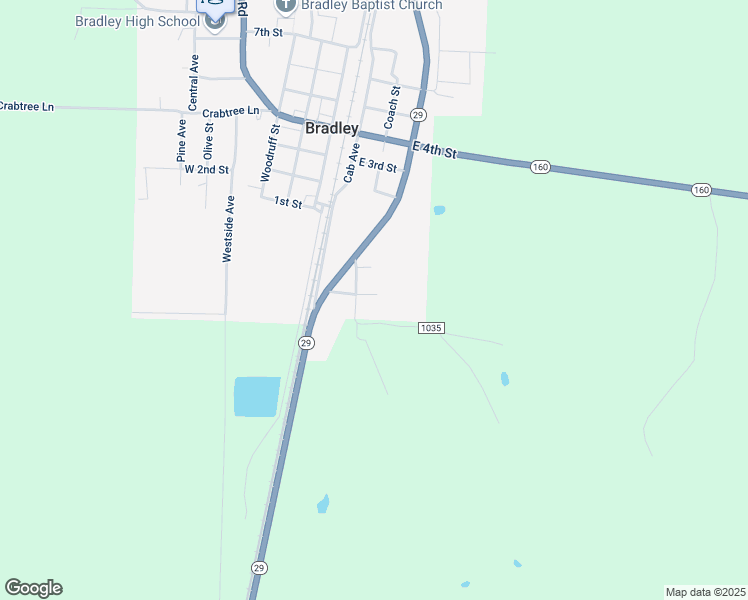 map of restaurants, bars, coffee shops, grocery stores, and more near 219 Ash Street in Bradley