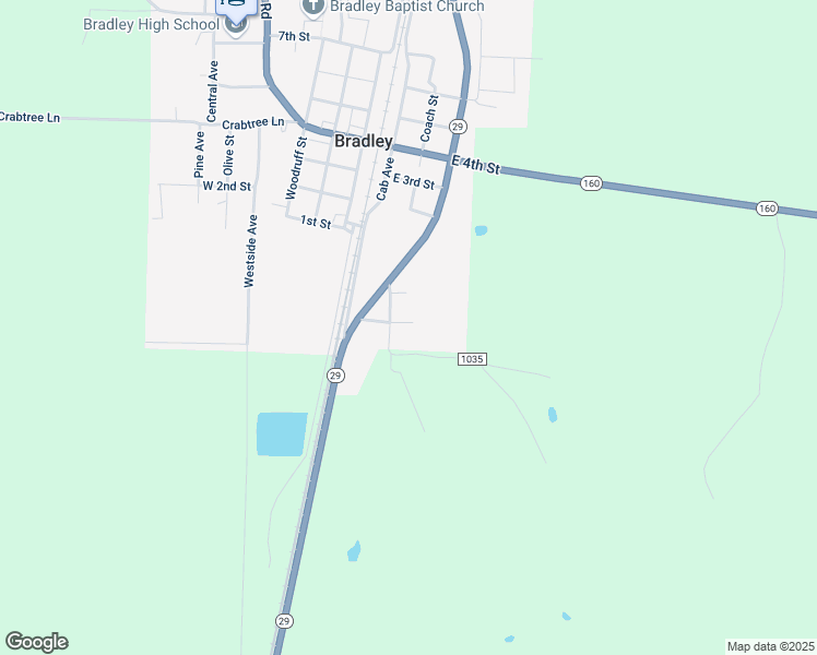 map of restaurants, bars, coffee shops, grocery stores, and more near 219 Ash Street in Bradley