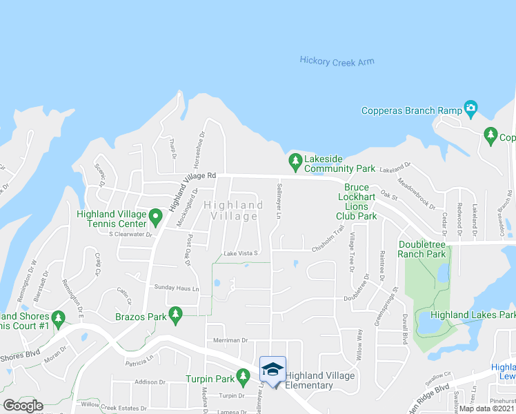 map of restaurants, bars, coffee shops, grocery stores, and more near 471 Lake Vista East in Lewisville
