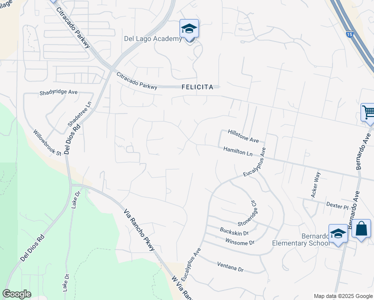 map of restaurants, bars, coffee shops, grocery stores, and more near 1996 Continental Lane in Escondido