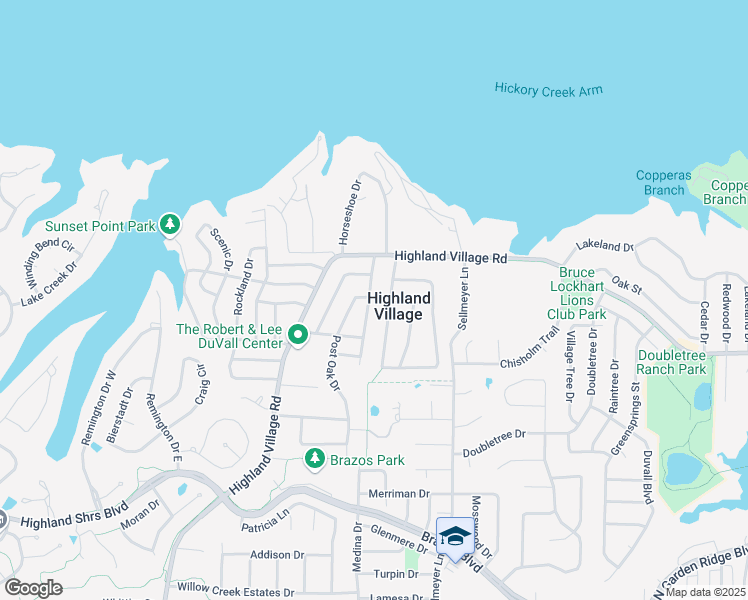 map of restaurants, bars, coffee shops, grocery stores, and more near 112 Bluebonnet Drive in Lewisville