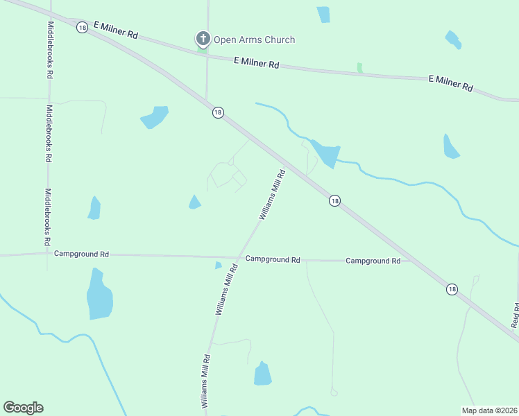 map of restaurants, bars, coffee shops, grocery stores, and more near 174 Williams Mill Road in Zebulon