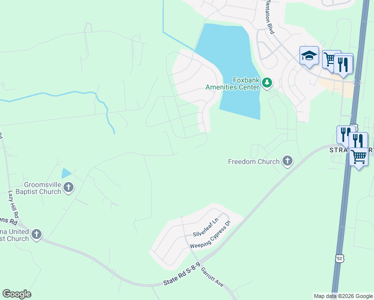 map of restaurants, bars, coffee shops, grocery stores, and more near 242 Granddaddys Place in Moncks Corner