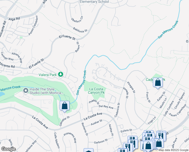 map of restaurants, bars, coffee shops, grocery stores, and more near 3109 Camino Del Arco in Carlsbad