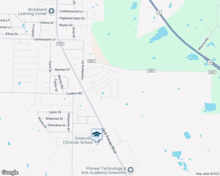 map of restaurants, bars, coffee shops, grocery stores, and more near 7911 Jack Finney Boulevard in Greenville