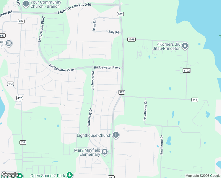 map of restaurants, bars, coffee shops, grocery stores, and more near 5550-5798 Farm to Market Road 982 in Princeton
