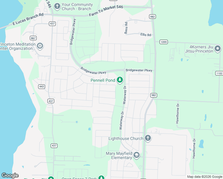map of restaurants, bars, coffee shops, grocery stores, and more near 5818-6170 Farm to Market 982 in Princeton