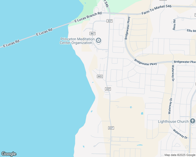 map of restaurants, bars, coffee shops, grocery stores, and more near 9458 County Road 443 in Princeton