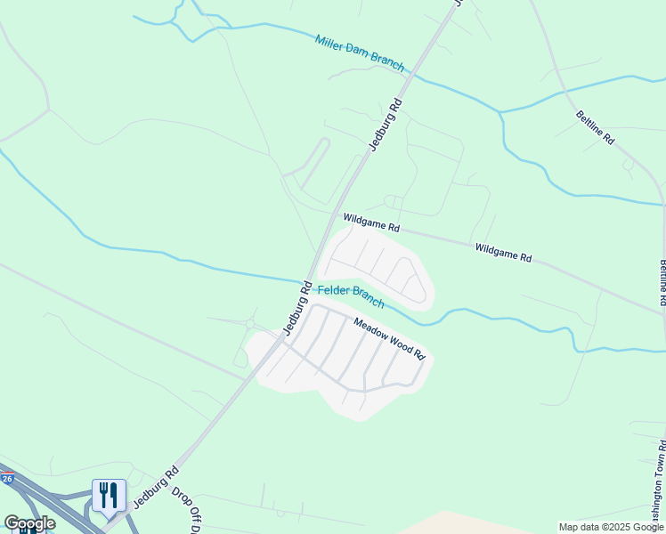 map of restaurants, bars, coffee shops, grocery stores, and more near 124 Felder Creek Road in Summerville