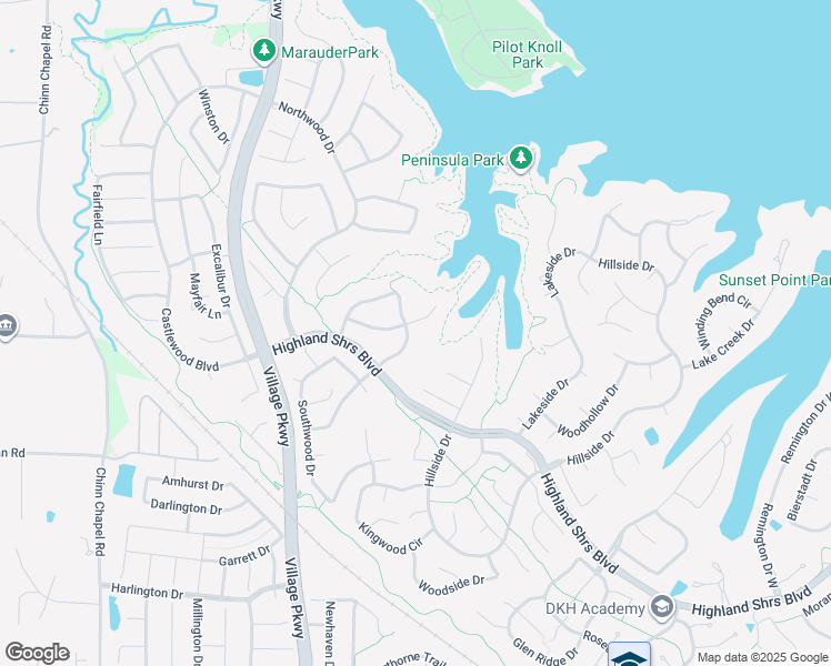 map of restaurants, bars, coffee shops, grocery stores, and more near 3116 Creek Haven Drive in Highland Village
