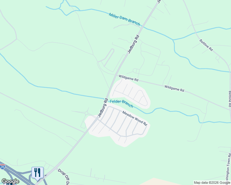 map of restaurants, bars, coffee shops, grocery stores, and more near 122 Felder Creek Road in Summerville