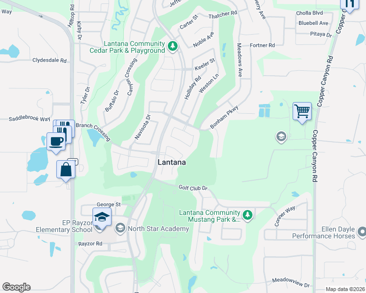 map of restaurants, bars, coffee shops, grocery stores, and more near 851 Carolina Way in Lantana