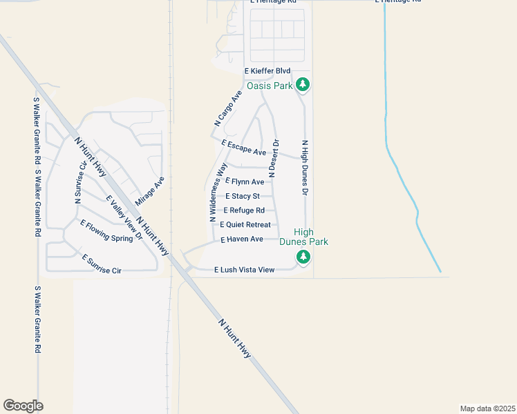map of restaurants, bars, coffee shops, grocery stores, and more near 6734 East Refuge Road in Florence
