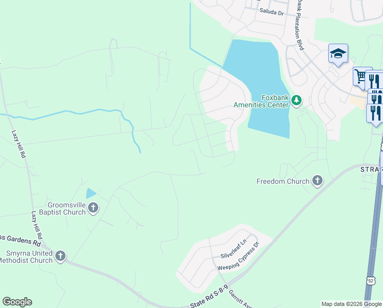 map of restaurants, bars, coffee shops, grocery stores, and more near 117 Ruttin Buck Lane in Moncks Corner