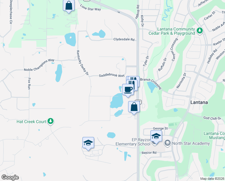 map of restaurants, bars, coffee shops, grocery stores, and more near 1216 Saddlebrook Way in Bartonville