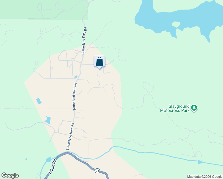 map of restaurants, bars, coffee shops, grocery stores, and more near 21057 Sutherland Dam Road in Ramona