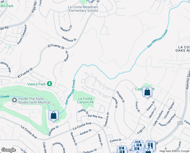 map of restaurants, bars, coffee shops, grocery stores, and more near 3126 Avenida Alcor in Carlsbad