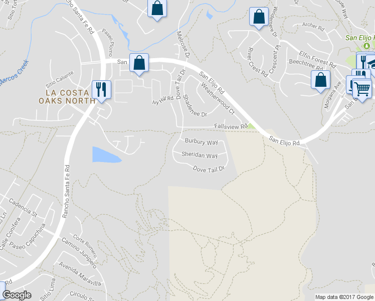 map of restaurants, bars, coffee shops, grocery stores, and more near 1844 Sheridan Way in San Marcos