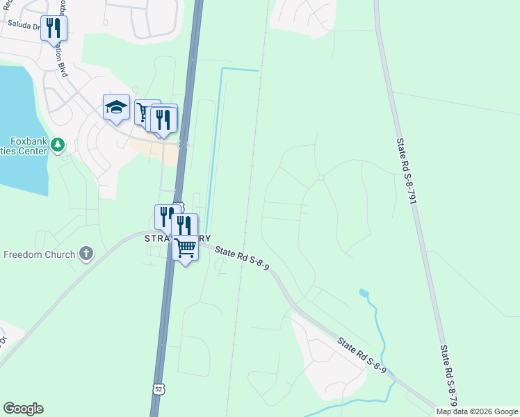 map of restaurants, bars, coffee shops, grocery stores, and more near 1600 Cypress Gardens Road in Moncks Corner