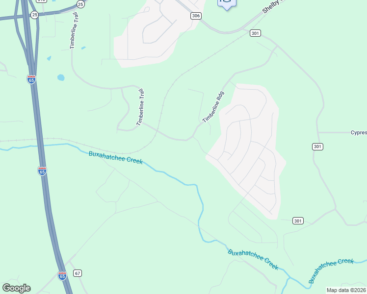 map of restaurants, bars, coffee shops, grocery stores, and more near 1064 Timberline Ridge in Calera