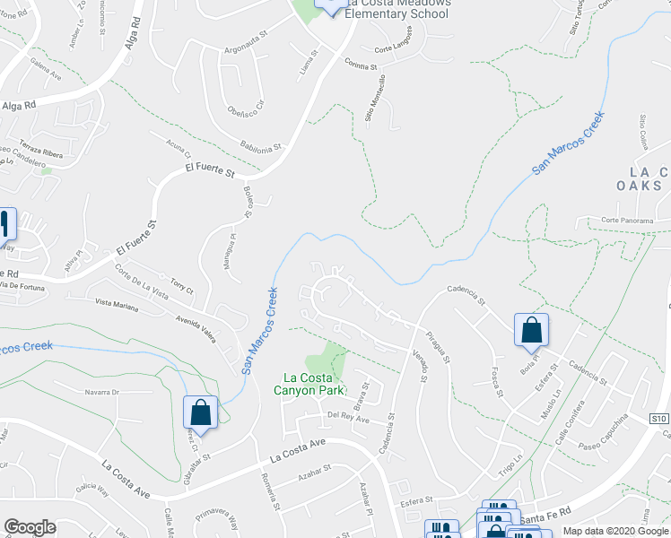 map of restaurants, bars, coffee shops, grocery stores, and more near 3156 Vista Grande in Carlsbad