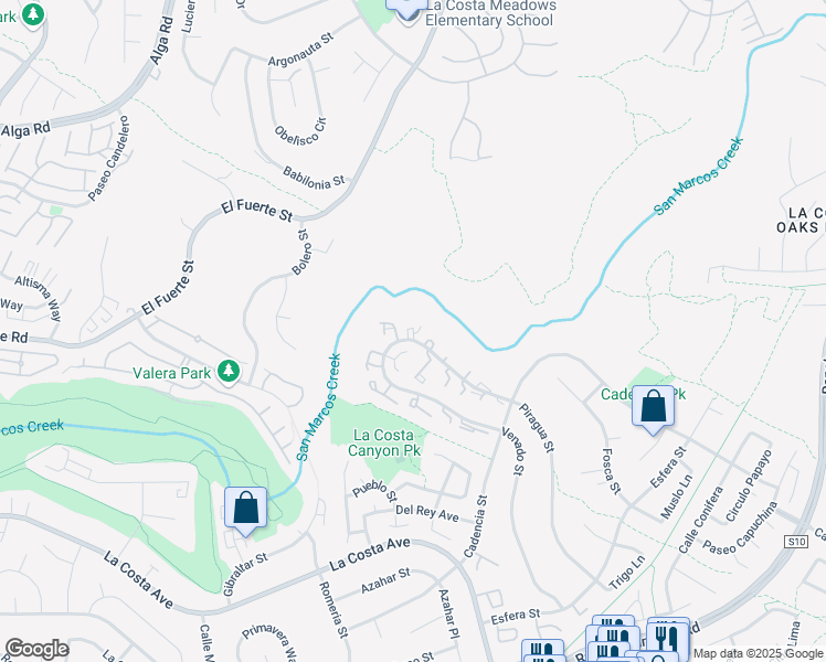 map of restaurants, bars, coffee shops, grocery stores, and more near 3148 Vista Grande in Carlsbad