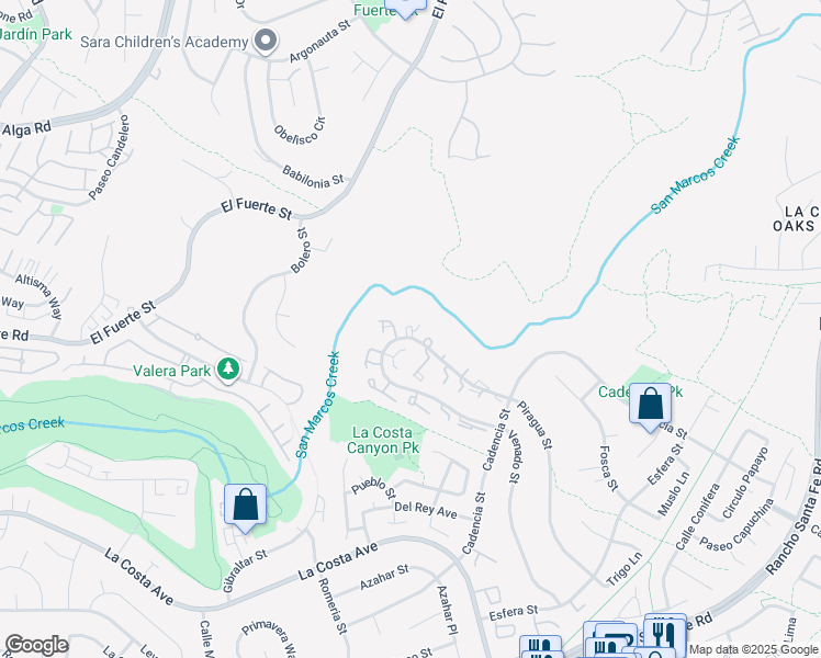 map of restaurants, bars, coffee shops, grocery stores, and more near 3148 Vista Grande in Carlsbad