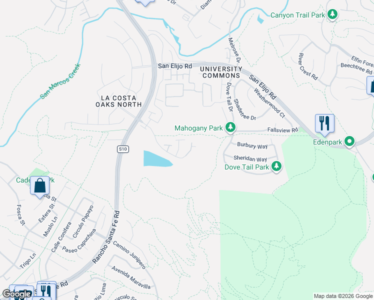 map of restaurants, bars, coffee shops, grocery stores, and more near 7402 Sitio Montilla in Carlsbad